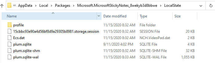 sticky notes backup plum.sqlite