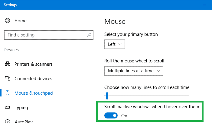 Start menu all apps scroll inactive windows