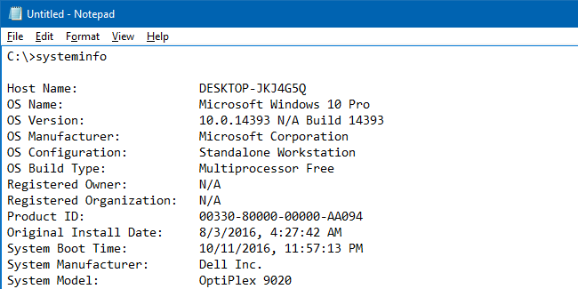 copy command prompt output