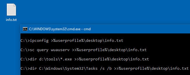 Export the output of the command prompt (cmd.exe) TXT, RTF, HTML