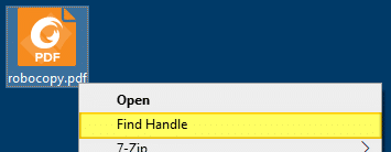 find which process locked file - sysinternals handle