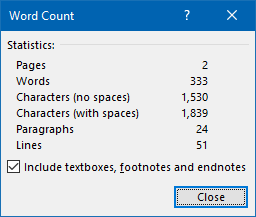 get word count in text file