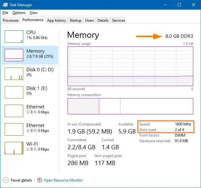 determine memory module type