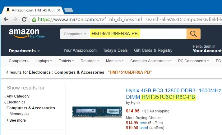 determine memory module type