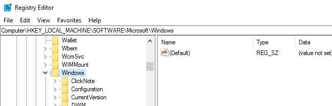 regedit address bar windows 10