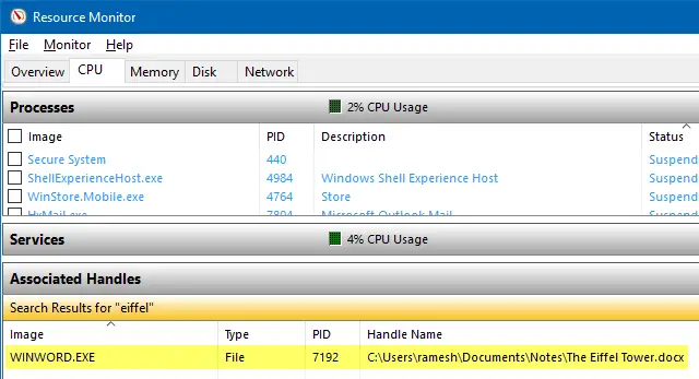 Find Which Process Has Locked a File