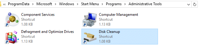 disk cleanup checkboxes