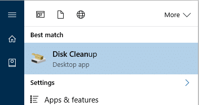 disk cleanup checkboxes