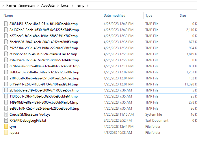 cleanmgr temporary files cleared