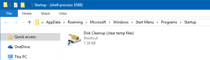 clear temp files at login