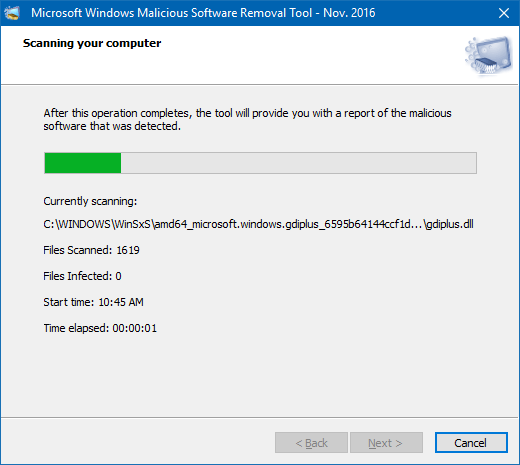 microsoft safety scanner windows 10 taking long