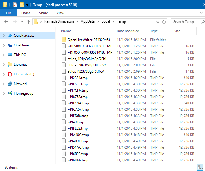 disk cleanup delete all temp files