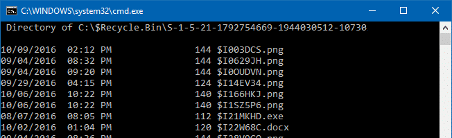 show or hide shell namespace