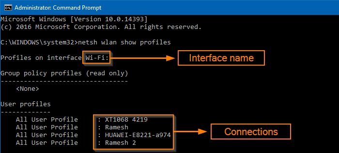 wi-fi interfaces and profiles