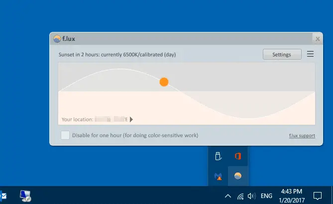 f.lux blue light color temperature