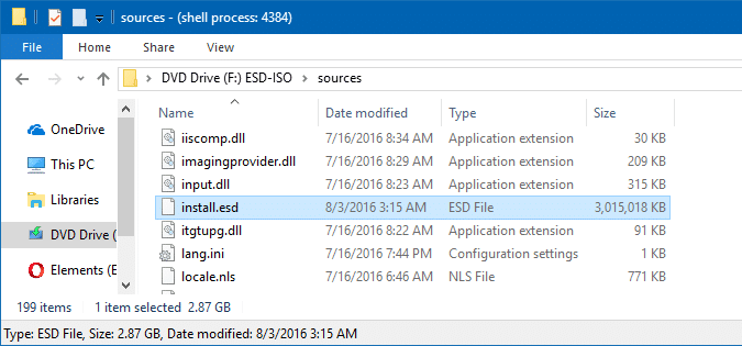 найти версию сборки Windows из файла iso