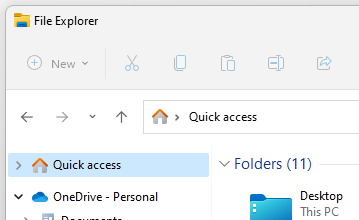 Quick Access Home icon