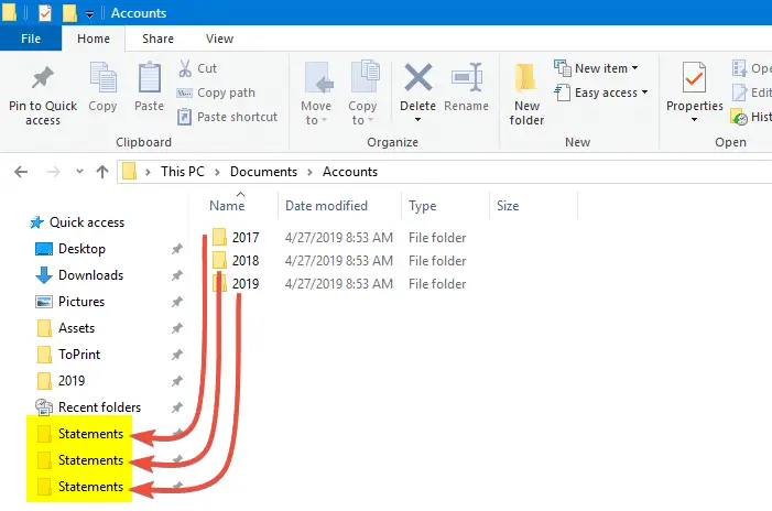 how to rename quick access pinned folders in windows 10