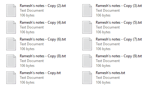 rename multiple files using tab