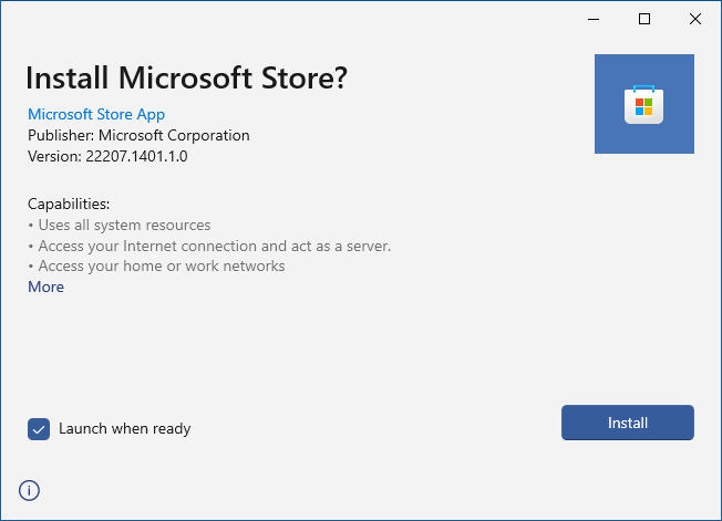 store msixbundle appx installer