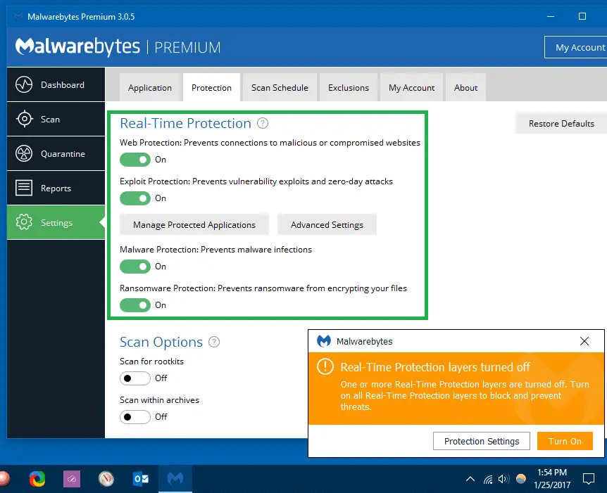 real-time protection layers