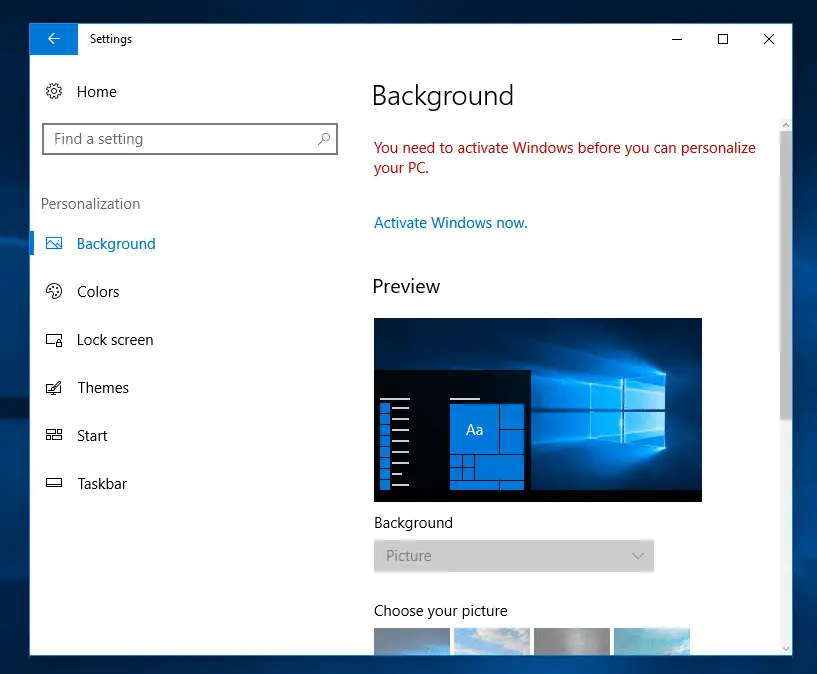 How To Change Desktop Background Windows 10 Without Activation