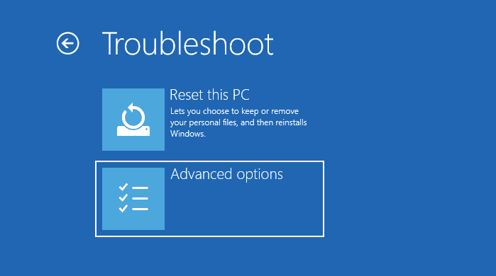 Выполните откат восстановления системы в автономном режиме в Windows 10