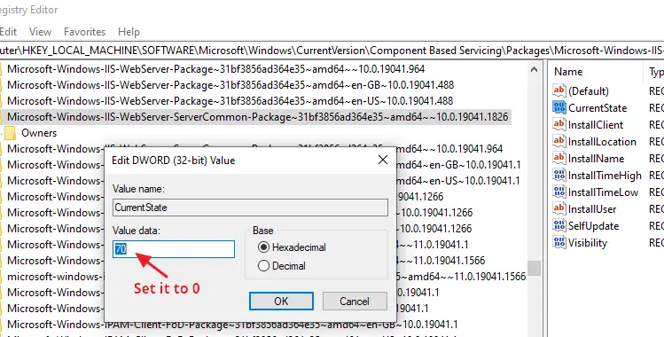 component store package registry currentstate