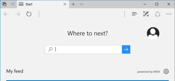 edge search box empty placeholder