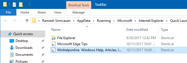 edge pin to taskbar