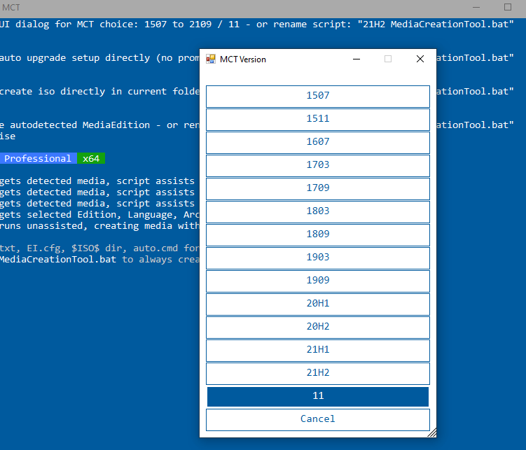 mct wrapper batch file