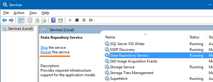 Restart State Repository Service