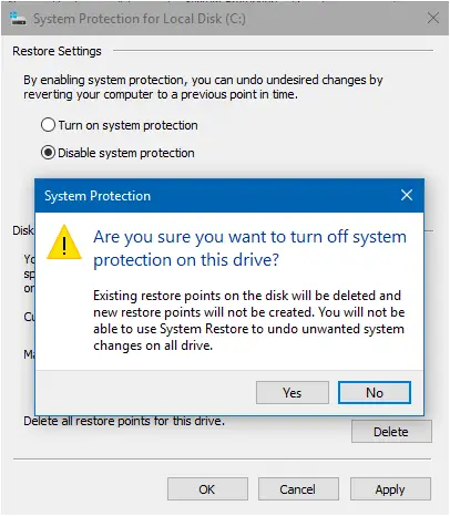 system restore reset 80042308