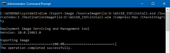 dism convert esd to wim format