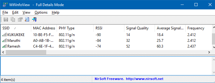 wifiinfoview list of ssids