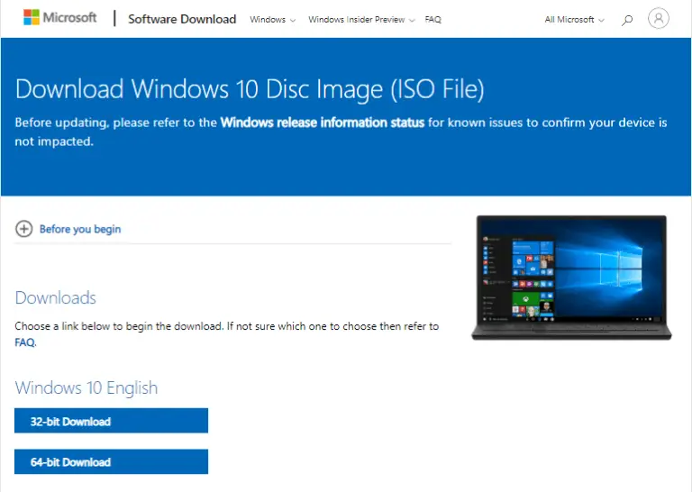 windows 10 or 11 iso download portal