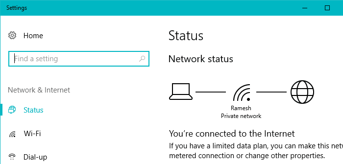 check internet connection status
