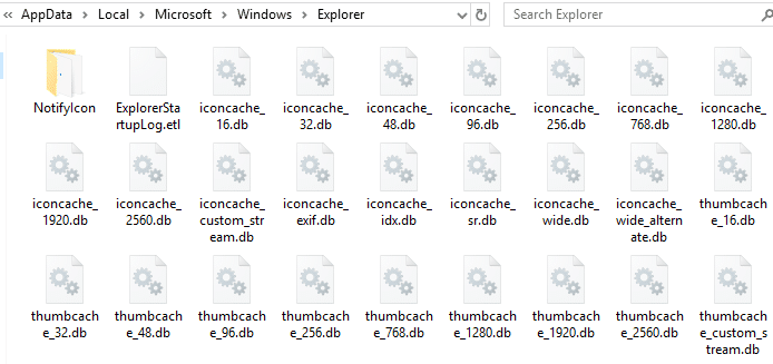 thumbnail cache folder