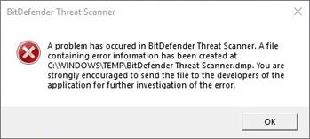 Fix Bitdefender Threat Scanner Dmp Error In Windows Winhelponline