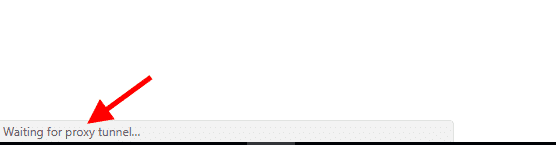 chrome "waiting for proxy tunnel"