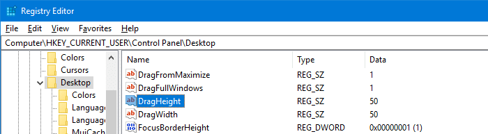 dragheight dragwidth registry pixels