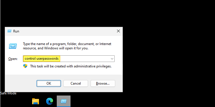 fix account membership built in administrator in safe mode