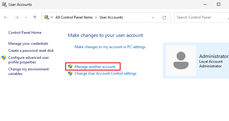 sign-in as built in administrator in safe mode - fix admin rights for user account