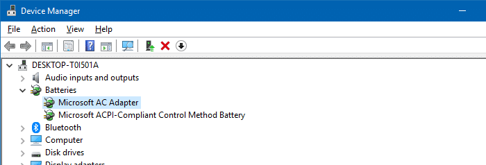 device manager battery control adapter acpi