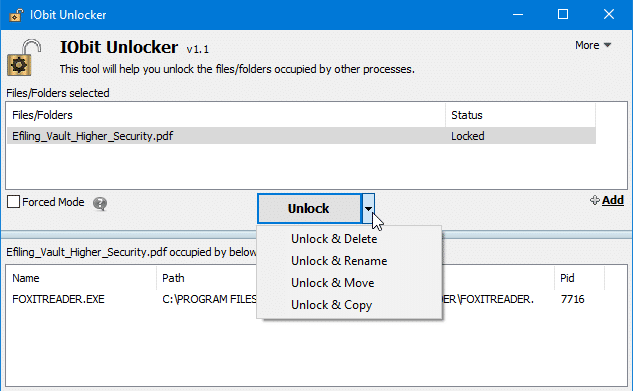 IObit unlocker