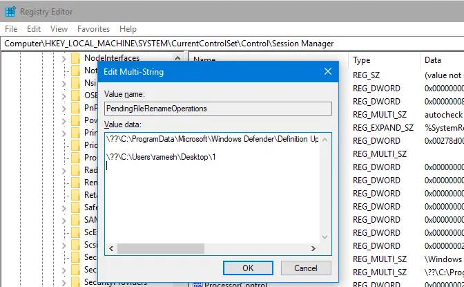 movefile pendingfilerenameoperations