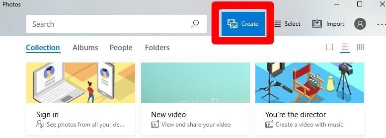 merge or combine videos using windows 10 photos app