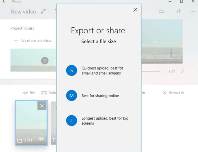 merge or combine videos using windows 10 photos app