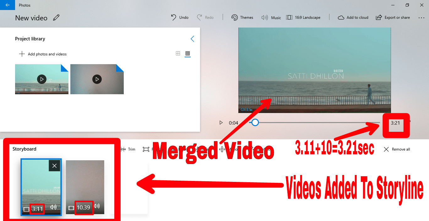 merge or combine videos using windows 10 photos app
