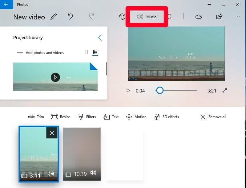 merge or combine videos using windows 10 photos app